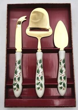 Royal Limited Home for the Holidays 3 Piece Cheese Knife Set Japan Original Box